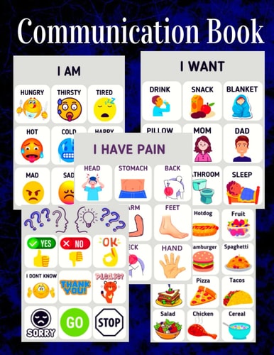 Communication Picture Book Non-Verbal Communication Book With Pictures And Words
