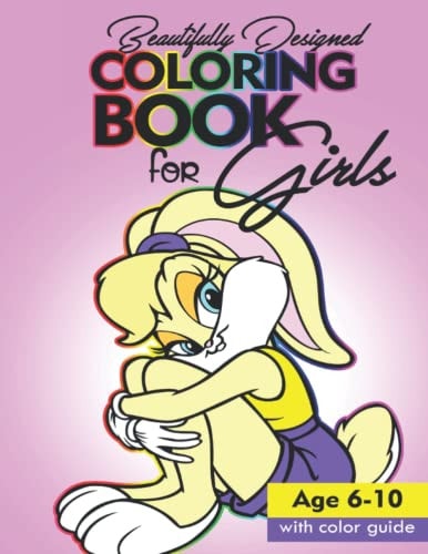Beautifully Designed Coloring Book for Girls Age 6 - 10 with Color Guide