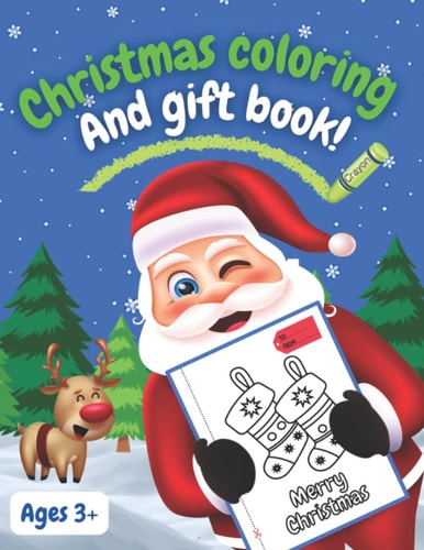 Christmas Coloring and Gift Book 60 Cut Out Coloring Designs for Kids to Give as a Gift