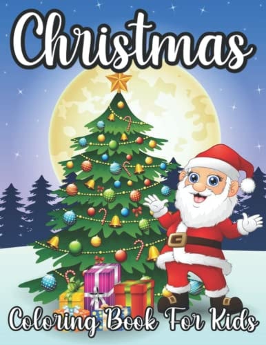Christmas Coloring Book For Kids Featuring Beautiful Winter Florals, Festive Ornaments and Relaxing