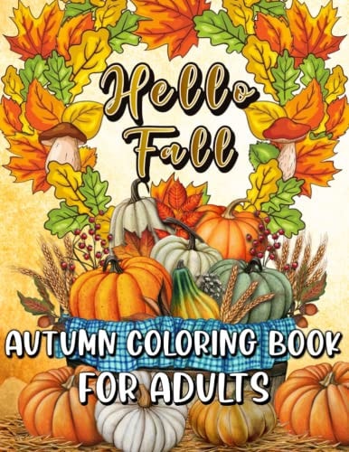 Autumn/Fall Coloring Book for Adults Large Print