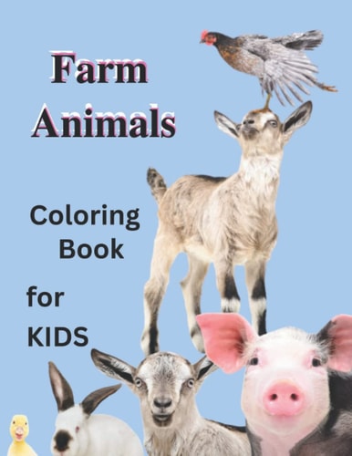 Farm Animals for Kids Coloring Book Family Pets Series