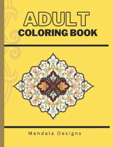 Adult Coloring Book Mandala Design