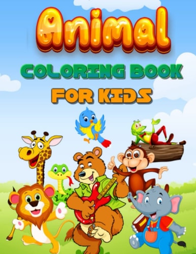 Animal Coloring Book FOR KIDS Coloring Book, 51 Pages, Ideal for Kids.., Child Gift, Kids Gift..