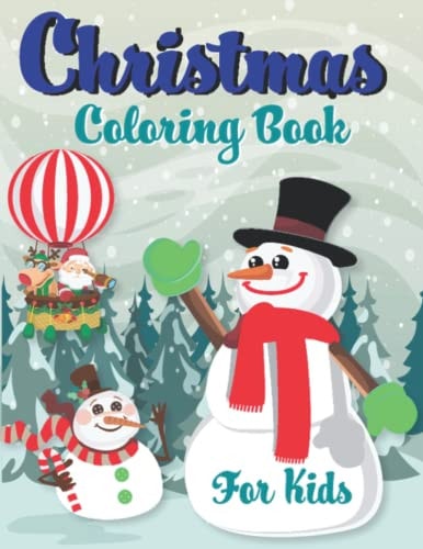 Christmas Coloring Book For Kids Easy To Colour, Fun Christmas Designs To Colour