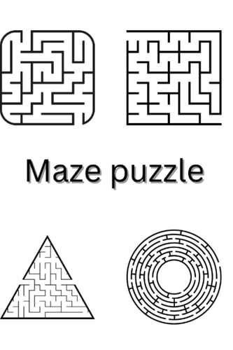 Maze Puzzle Game Book