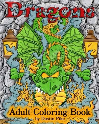 Dragons Adult Coloring Adventure Book