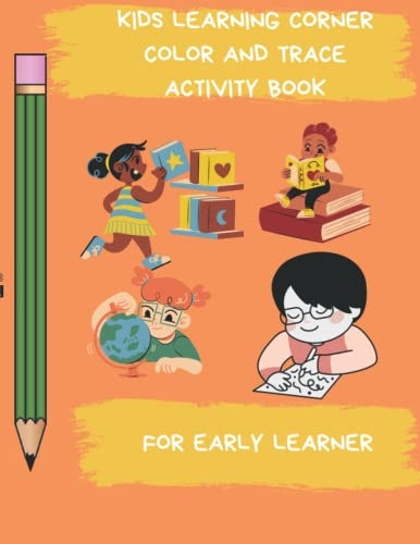 Color and Trace Activity Book Preschoolers Learning Activities