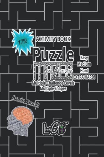 ACTIVITY BOOK 175 Puzzle Mazes Multiple Sizes and Multiple Shapes