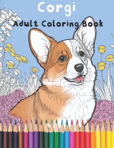 Corgi Adult Coloring Book