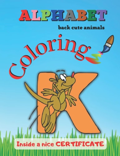 Alphabet Back Cute Animals Coloring Coloring Book for Kids, Preschool Coloring Book