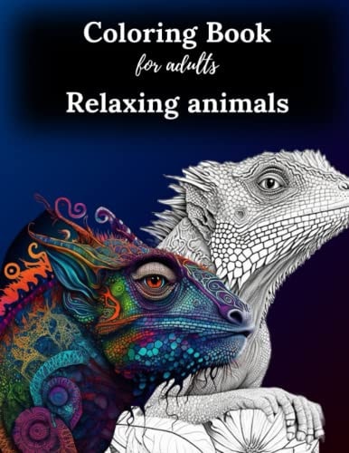 Coloring Book for Adults Relaxing Animals Stress Reducing Coloring