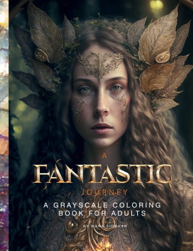 A Fantastic Journey A Grayscale Coloring Book for Adults