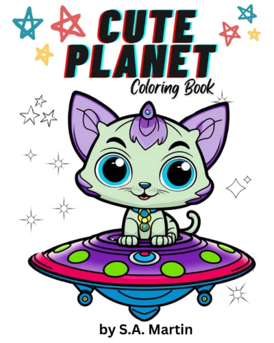 Cute Planet Coloring Book Animals on the Move