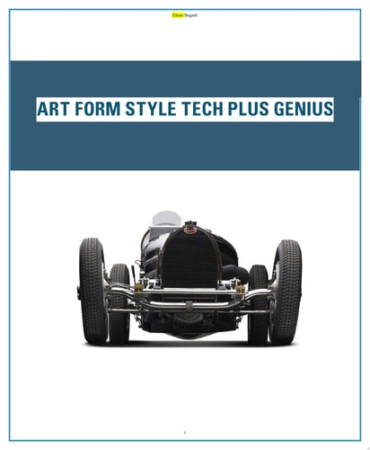ETTORE BUGATTI Art Form Style Tech Plus Genius
