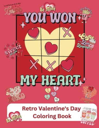 Retro Valentine's Day Coloring Book