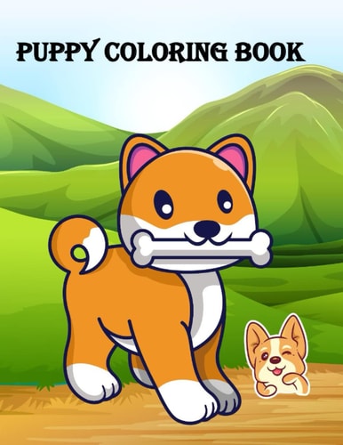 PUPPY COLORING BOOK KIDS AGE 4-8