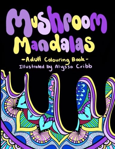 Mushroom Mandalas Adult Coloring Book