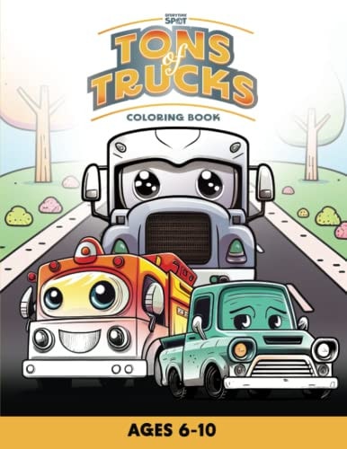 Tons of Trucks Coloring Book: Ages 6-10