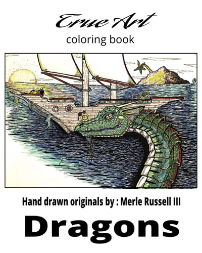 True Art Dragons Coloring Book