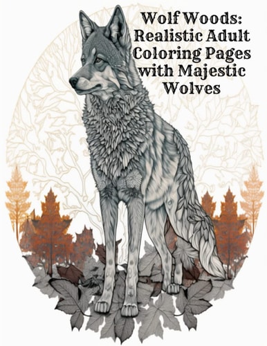 Wolf Woods Realistic Adult Coloring Pages with Majestic Wolves