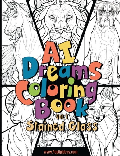 A.I. Dreams Coloring Book Stained Glass