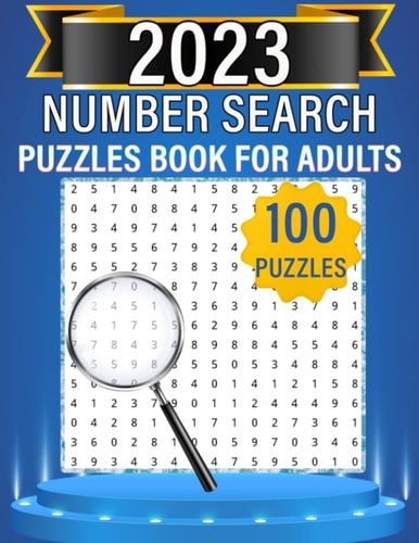 2023 Number Search Puzzles Book For Adults Large Print Number Search Puzzles For Seniors.