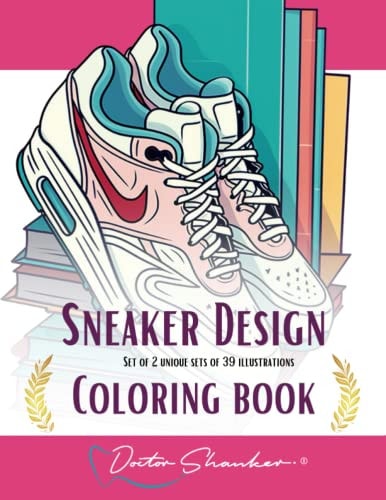 39 Sneaker Design Coloring Book Sneaker and Streetwear Collection Illustrations