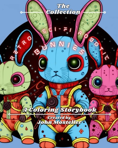 Retro Sci-fi Robotic Bunnies The Collection: A Coloring Storybook