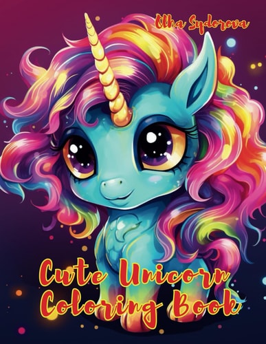 Cute Unicorn Coloring Book