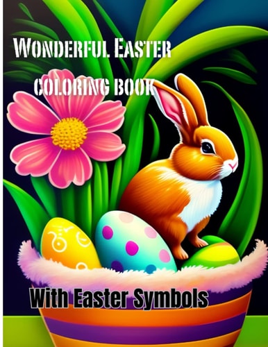 Wonderful Easter Coloring Book Easter Themed Coloring Book Easter Symbols For Toddlers