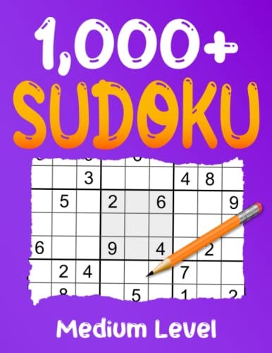 1000+ Medium Sudoku Puzzle Book Puzzles with Solutions for Adults