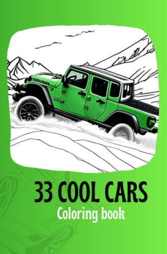 33 Cool Cars Coloring Book