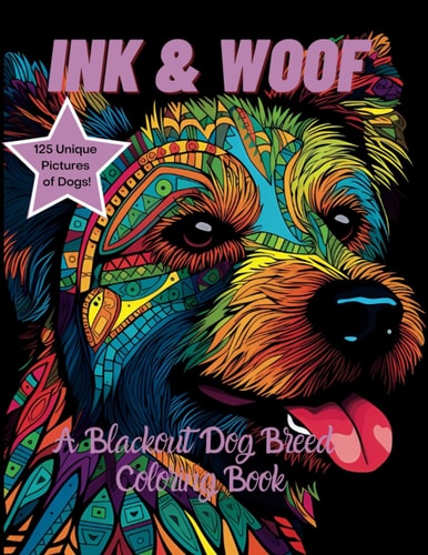 Ink & Woof A Blackout Dog Breed Coloring Book