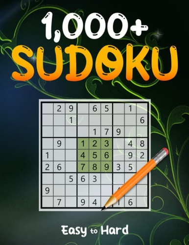 1,000+ Easy to Hard Level Sudoku Puzzles Puzzles with Solutions Book for Adults