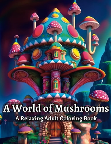 A World of Mushrooms A Relaxing Adult Coloring Book