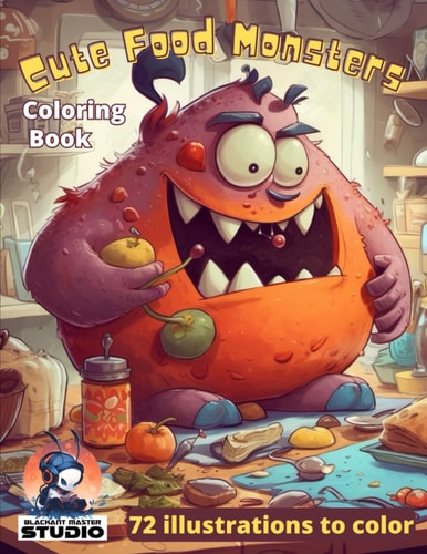 Food Monsters Cute Monsters Coloring Book for Kids