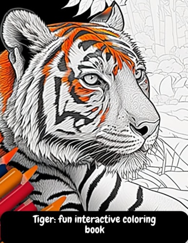 Tiger Fun Interactive Coloring Book