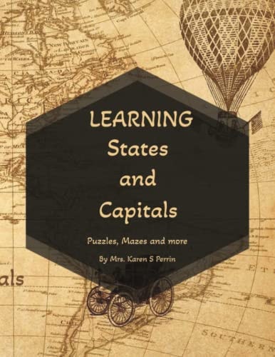 Learning States and Capitals Activity Book, Puzzles, Mazes and More