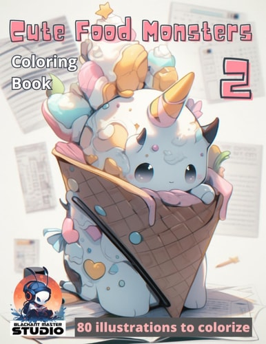 Cute Food Monsters 2 Amazing Illustrations for Kids