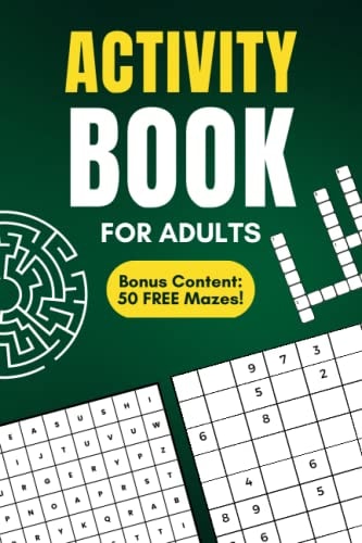 Activity Book For Adults Bonus Content: 50 FREE Mazes!