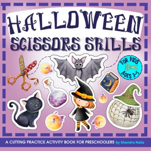 Halloween Scissors Skills for Kids Ages 3-5 A Cutting Practice Activity Book for Preschoolers