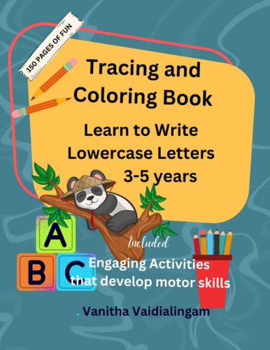 Tracing and Coloring Letters Learn to Write Lowercase Letters 3-5 Years