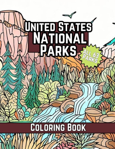 United States National Parks Coloring Book