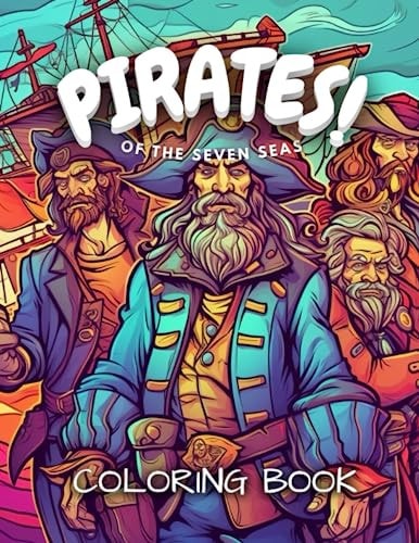 Pirates Of the Seven Seas Coloring Book
