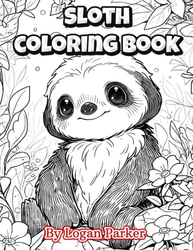 KAWAII ANIME SLOTH COLORING BOOK Anime Style Kawaii Adorable Sloths Coloring Book for Everyone