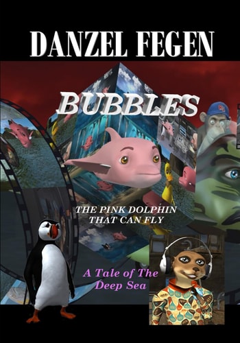 Bubbles, the Flying Pink Dolphin.