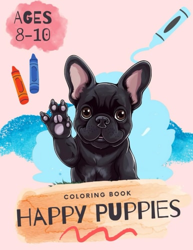 Happy Puppies Coloring Book