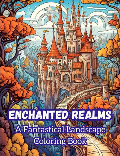 Enchanted Realms A Fantastical Landscape Coloring Book