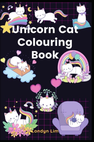 Unicorn Cat Colouring Book For Age 3-8